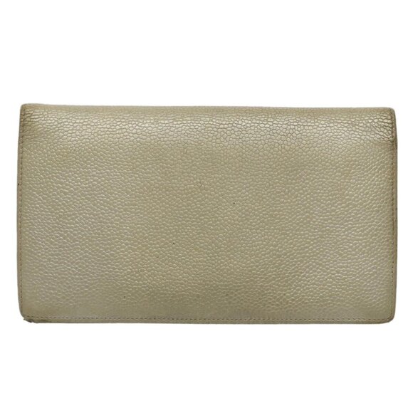 CHANEL Wallet Caviar Skin Silver CC Auth bs9534 - Picture 2 of 15